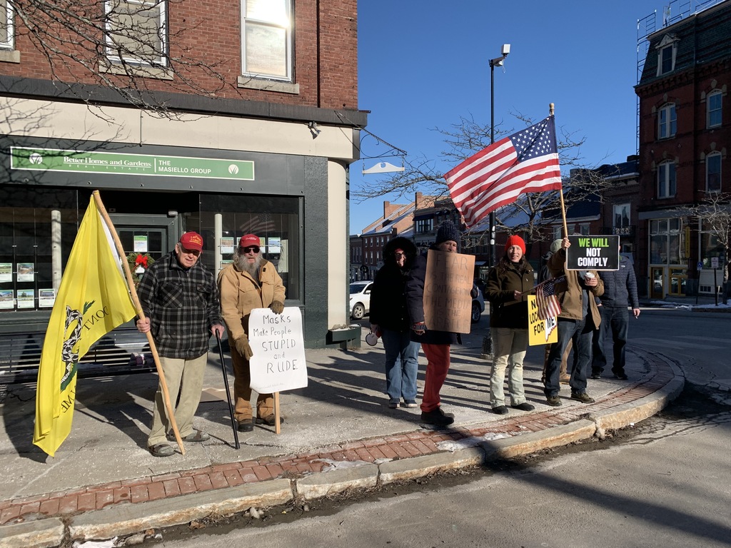 Belfast officials call for civility on ‘Protest Corner’ after anti-mask tensions escalate