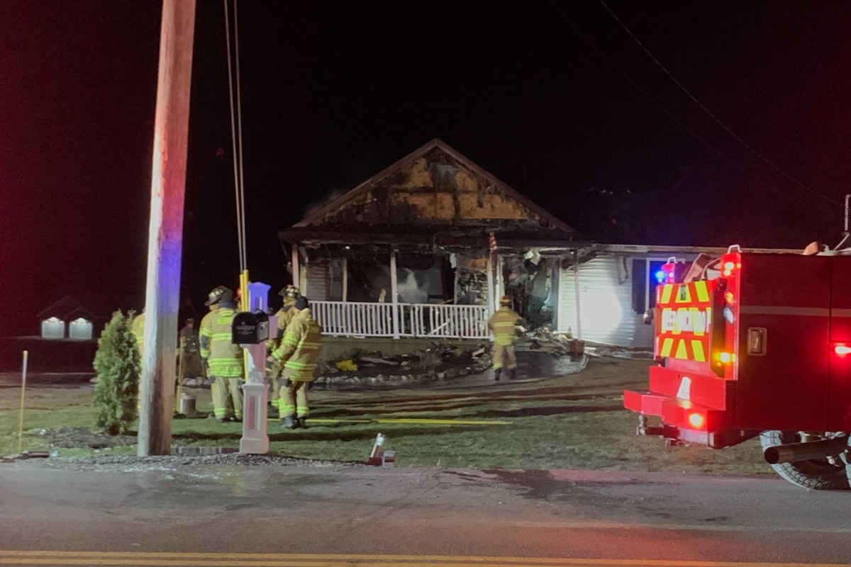 Hermon house a total loss after propane tank explosion and fire