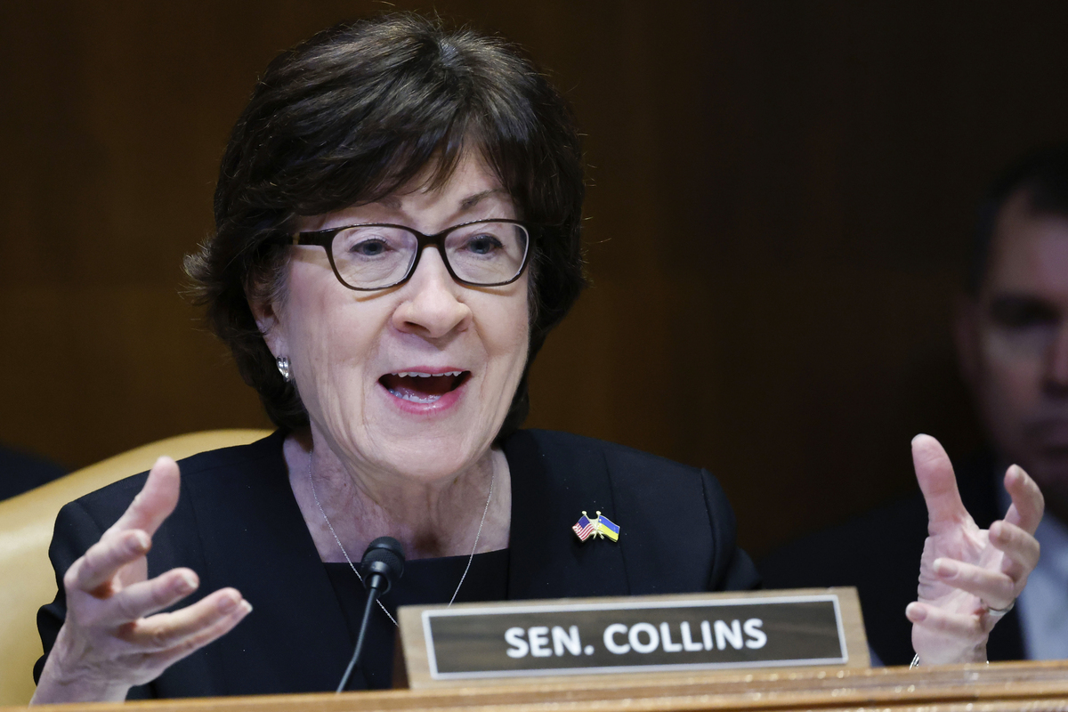 Susan Collins was added to a sanctions list by the Russian Foreign Ministry on Tuesday.