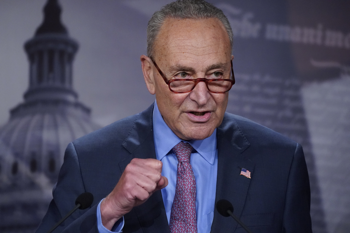 Chuck Schumer is rallying Democrats around a health care and climate change deal.
