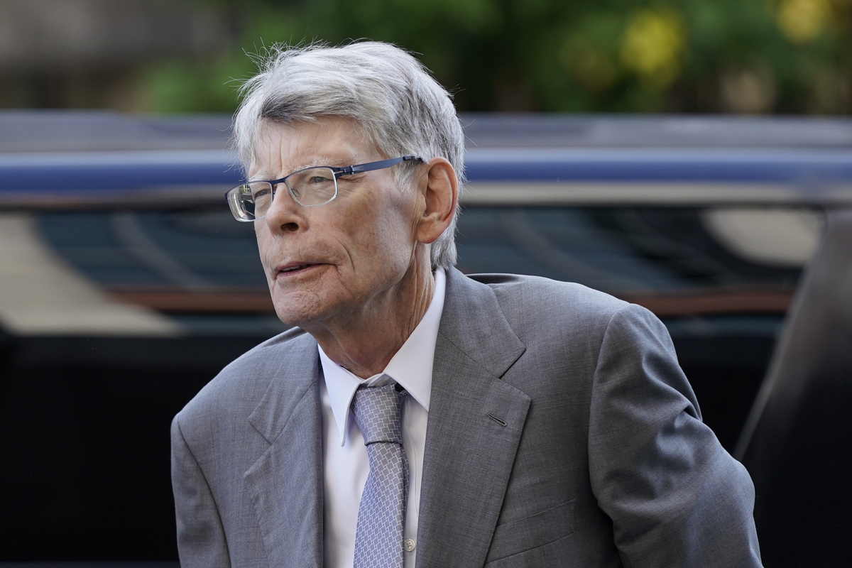 Stephen King arrives for testimony in Washington, D.C.