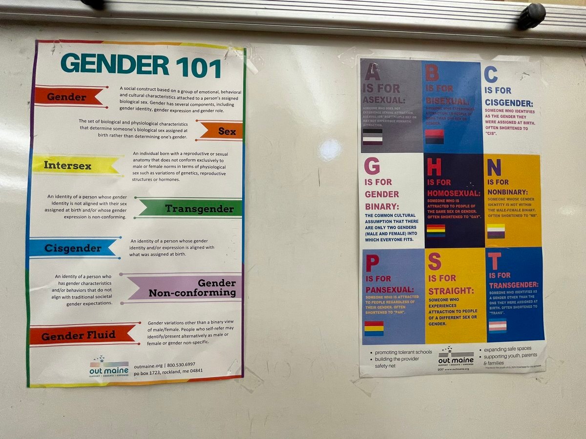 Gorham won't remove a sex education poster from a middle school classroom.