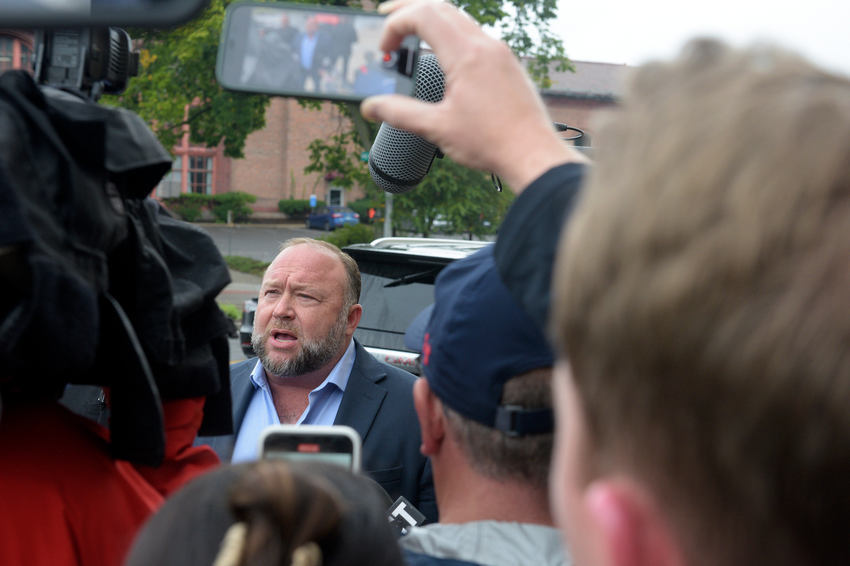 Alex Jones testified Thursday in a Connecticut courthouse in the latest trial targeting his lies about the Sandy Hook massacre.