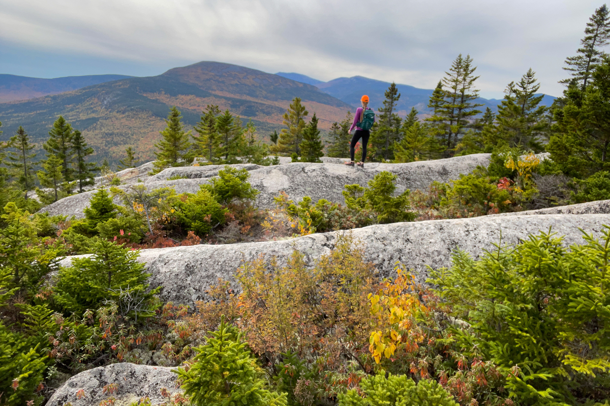 The Lookout peak offers stunning views of Baxter State Park in the fall.