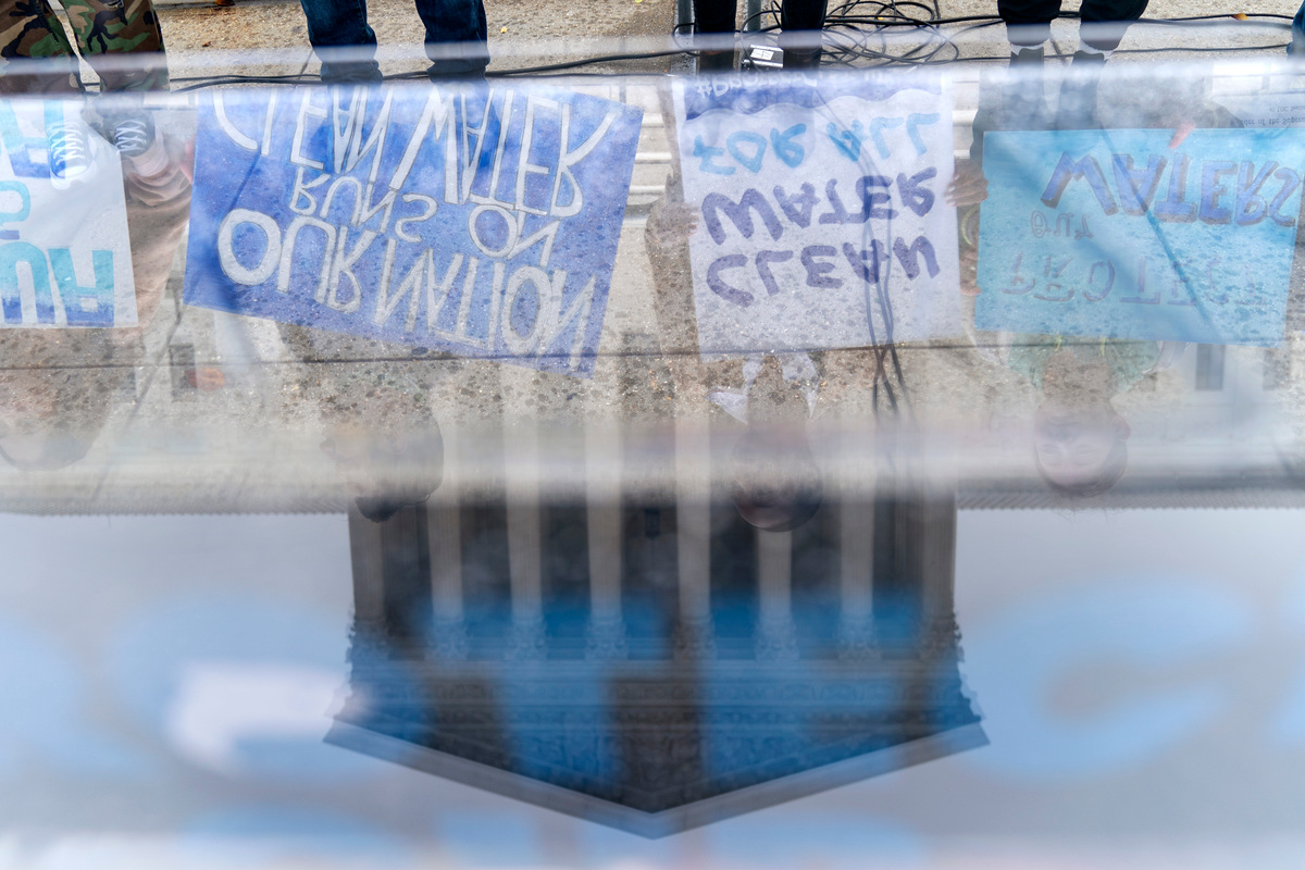 The Supreme Court is hearing arguments in a case that could decide the future of clean water in the U.S.