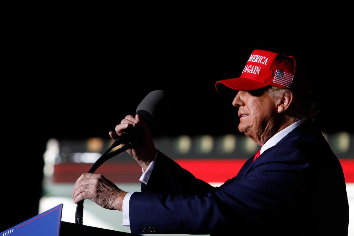 Donald Trump is predicting America's destruction if his fellow Republicans don't deliver a massive electoral wave on Tuesday.