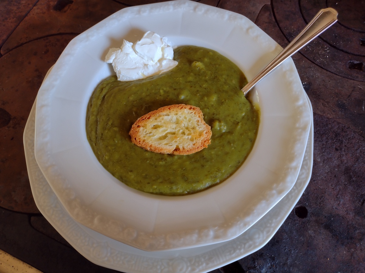 Herbs add an unexpected twist to this potato soup.