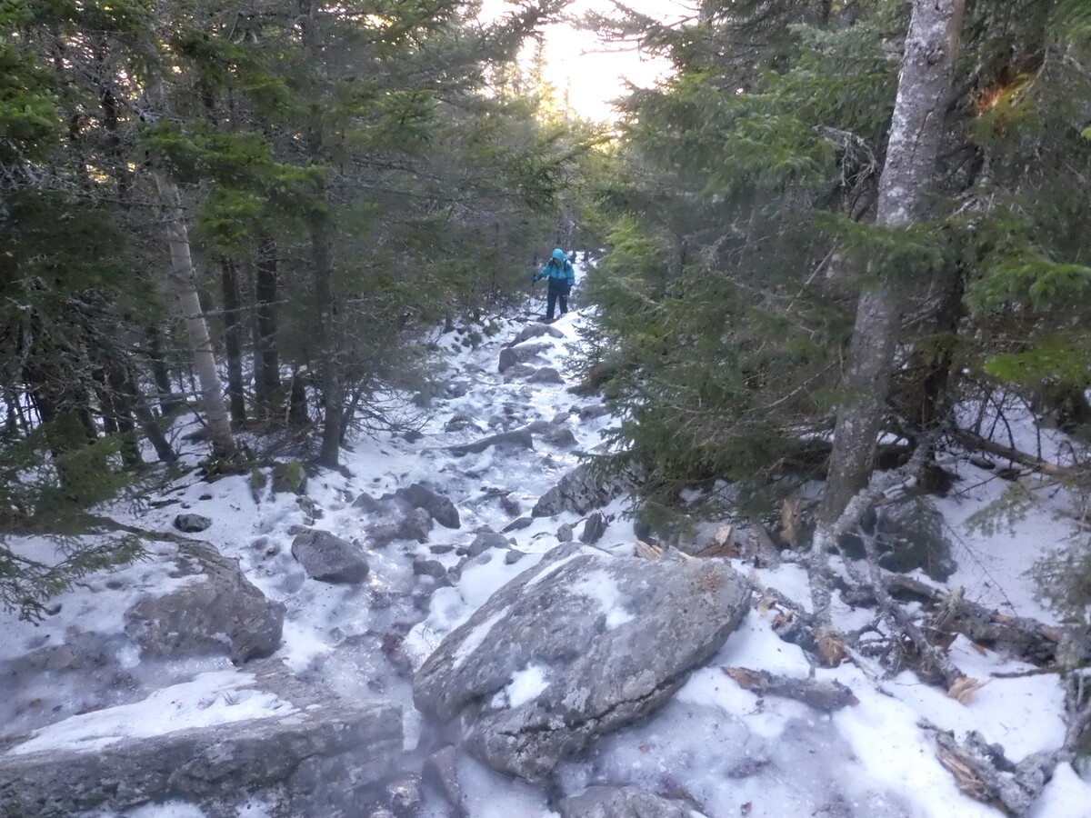 Mount Blue proved a more difficult hike for Ron and Nancy Chase, who encountered ice up and down the trail.