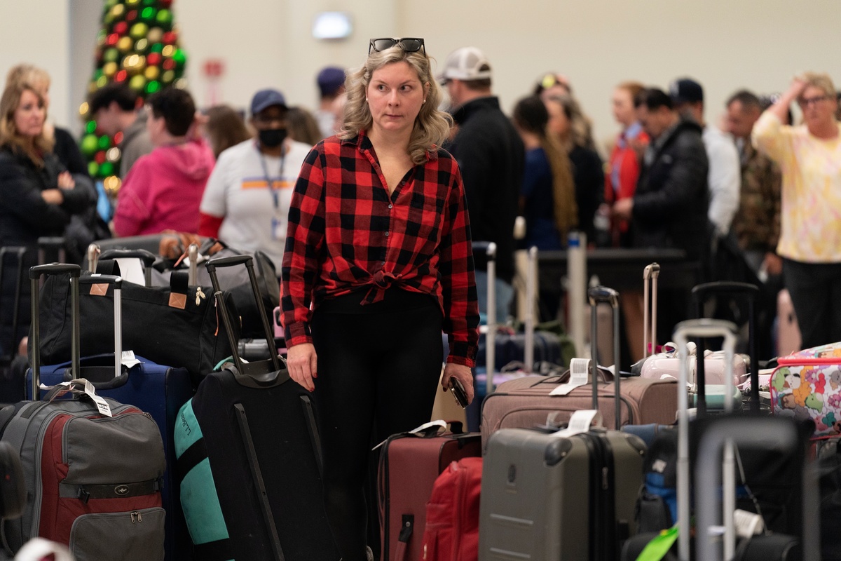 Southwest's cancellations amounted to 58 percent of its schedule, slightly better than in previous days.