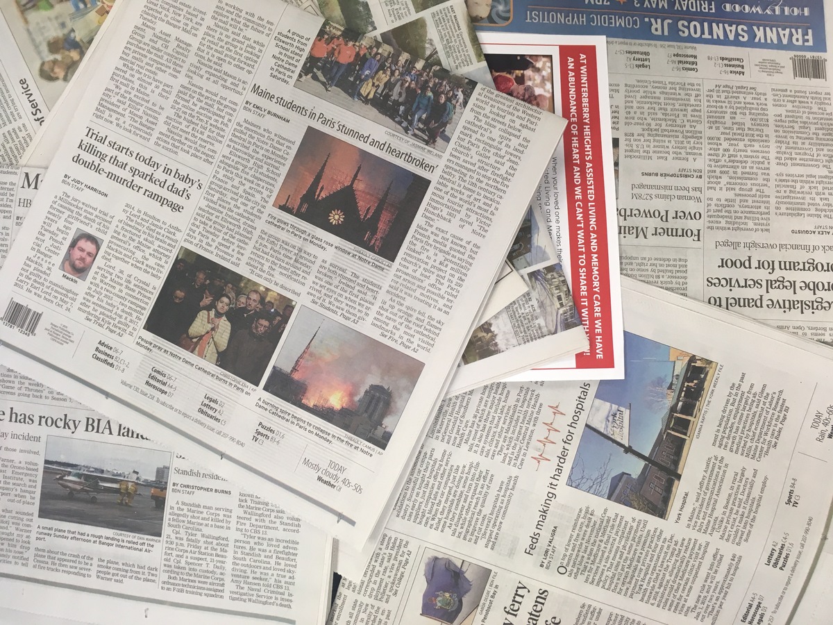 The Bangor Daily News will be moving to digital only on Mondays.