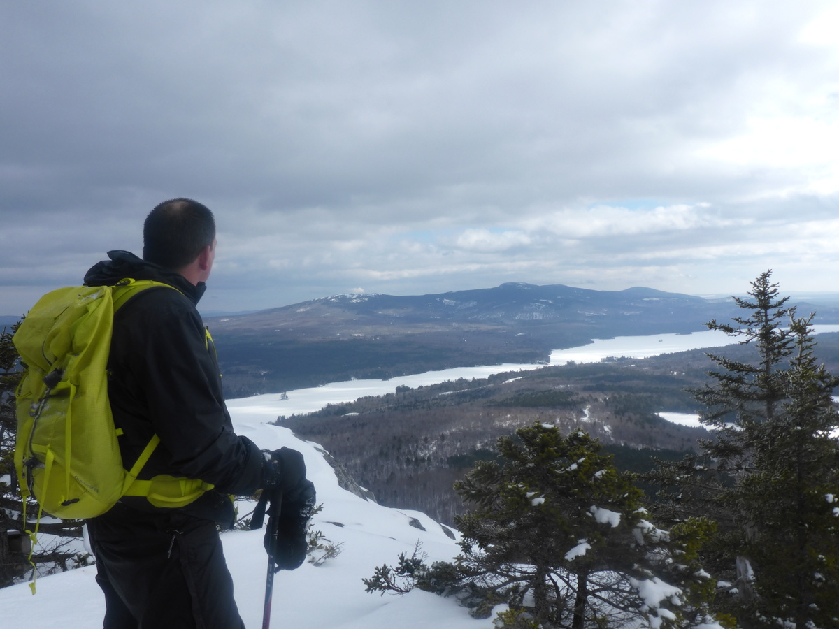 Mosquito Mountain offers spectacular panoramic vistas around Moxie Pond.