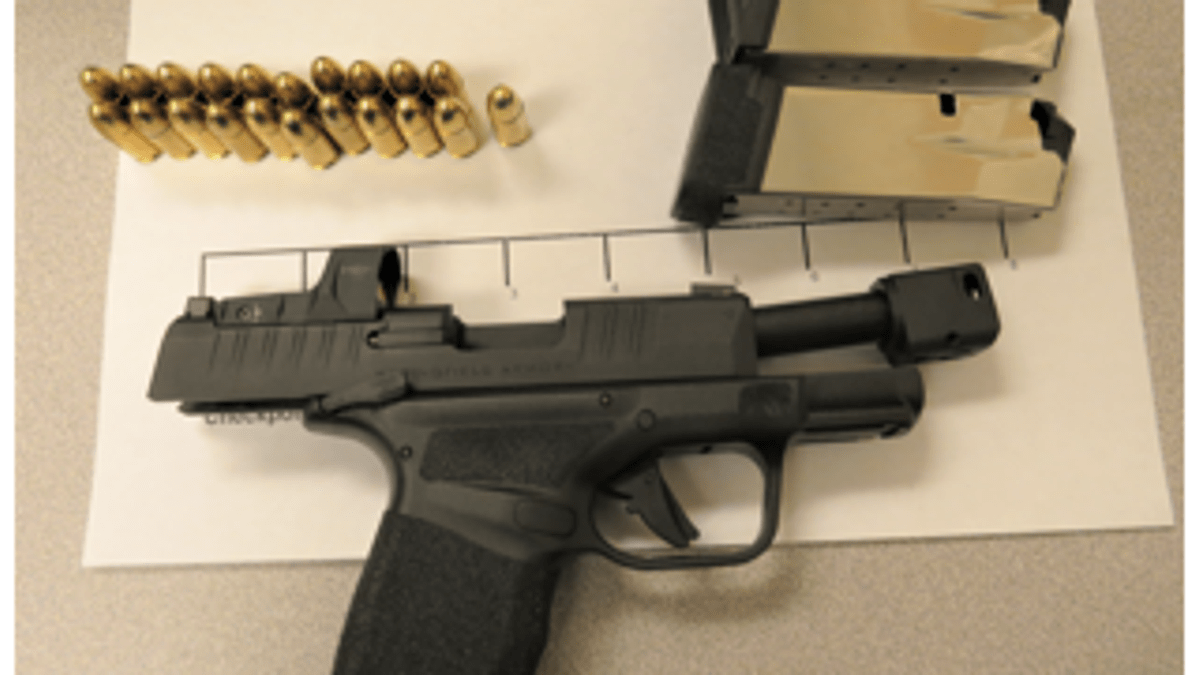 The man had a loaded 9 mm handgun and 21 bullets in his backpack Sunday when he went through an airport checkpoint.