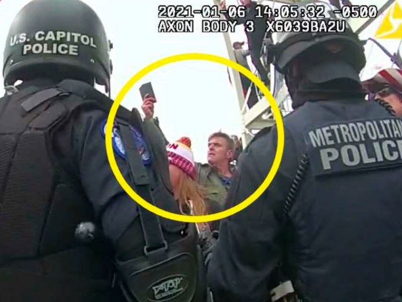 Jay Johnston allegedly joined a mob loyal to Donald Trump in confronting police officers during the U.S. Capitol riot.