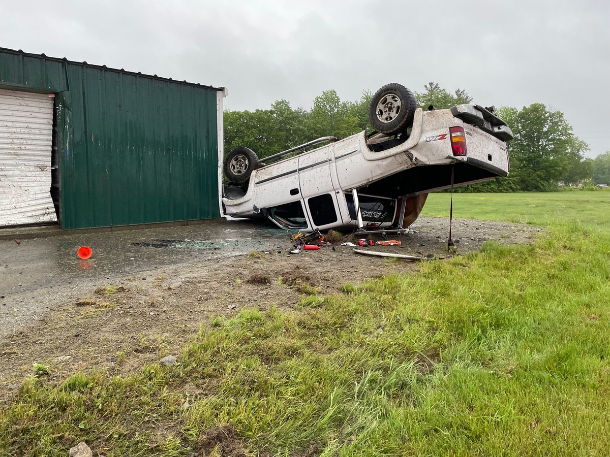 Steven Young, 42, was partially ejected from the truck and died at the scene.