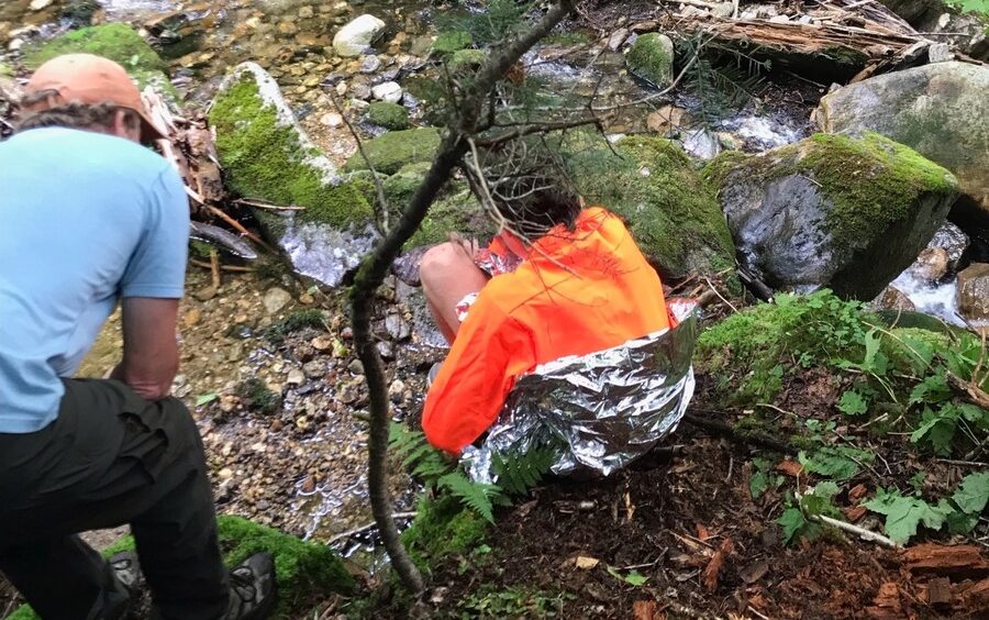 The 15-year-old got lost early Saturday morning when he left his tent to make a trip to the bathroom.