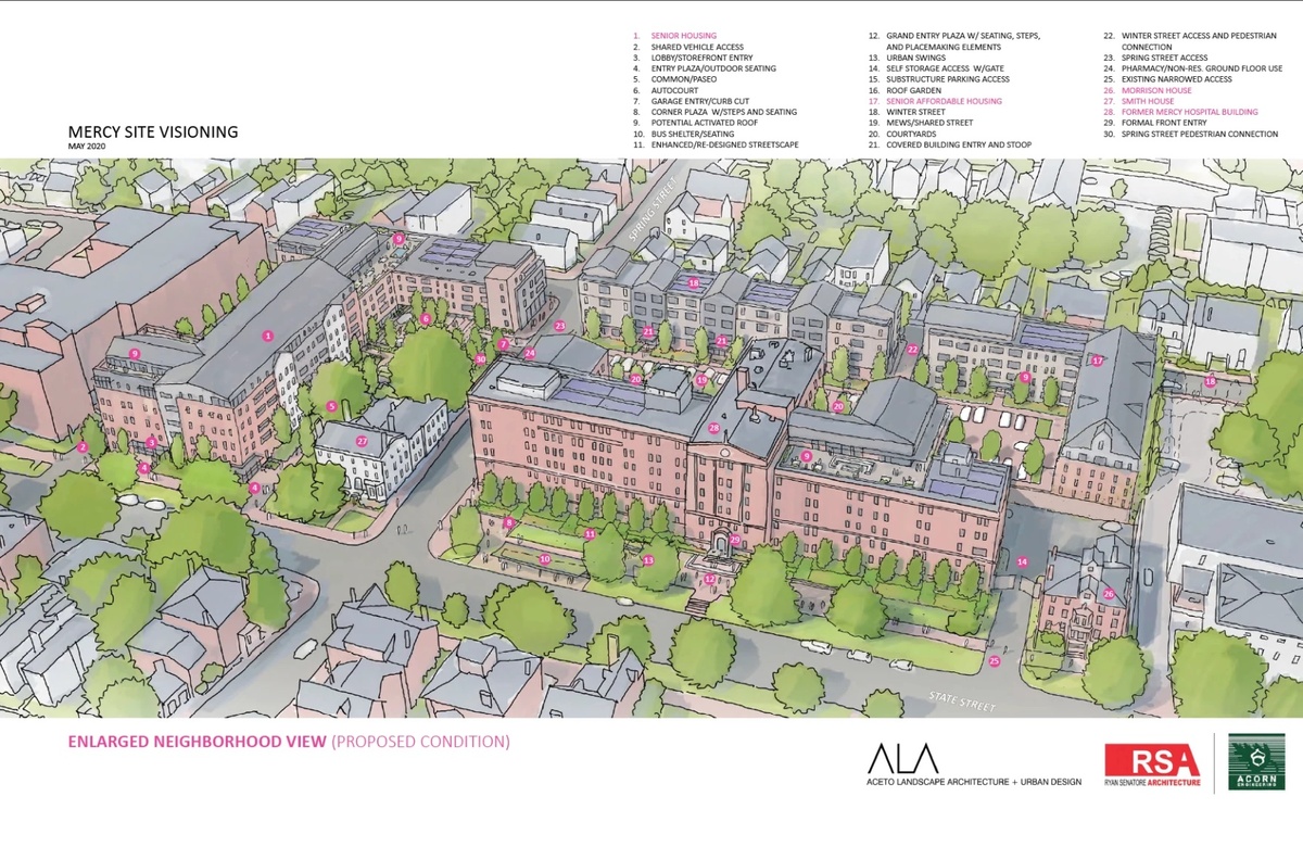 At least 10 percent of the apartments in the State Street building that's part of the Mercy redevelopment will be affordable housing for workers.