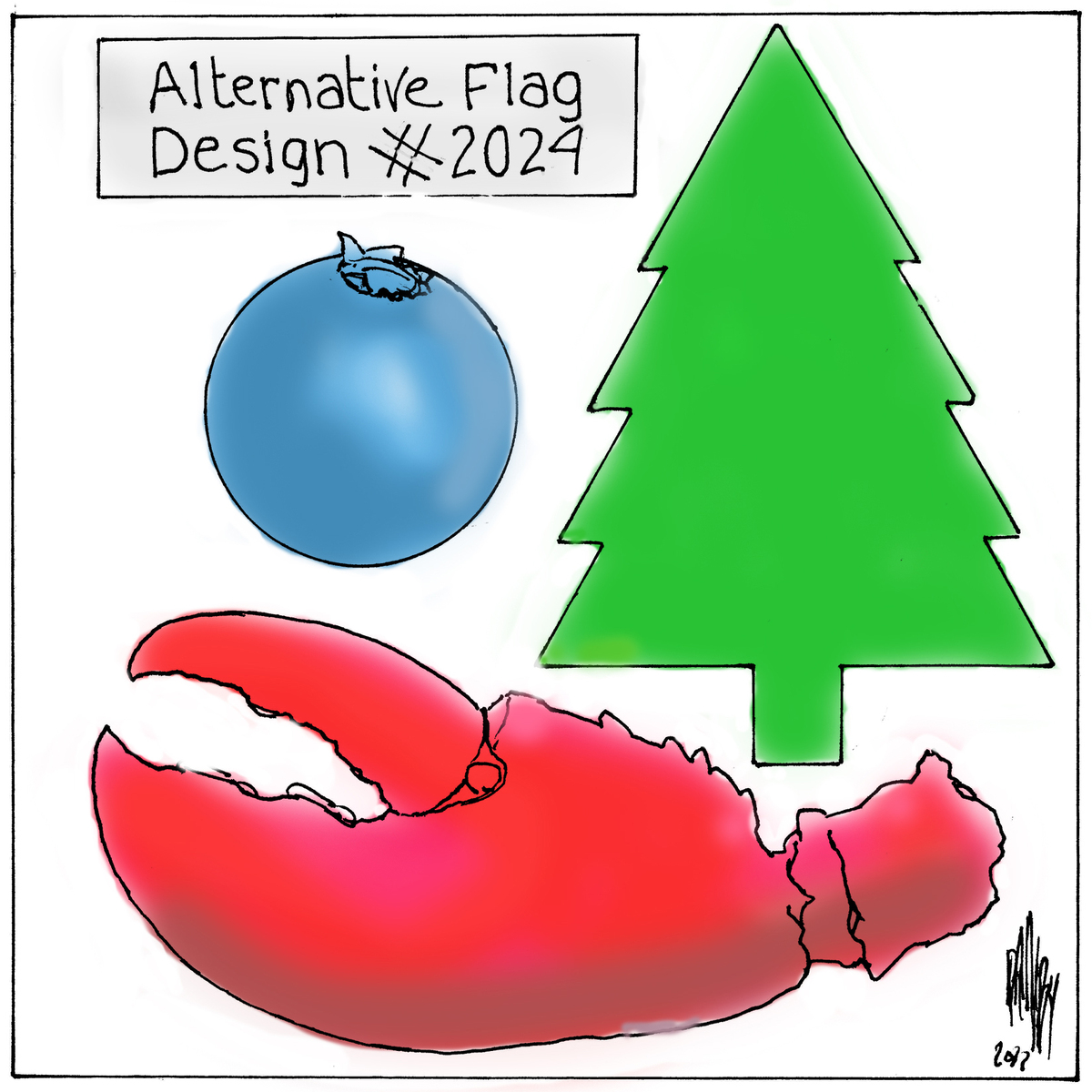 While we're on the topic of Maine's state flag, here's another alternative.
