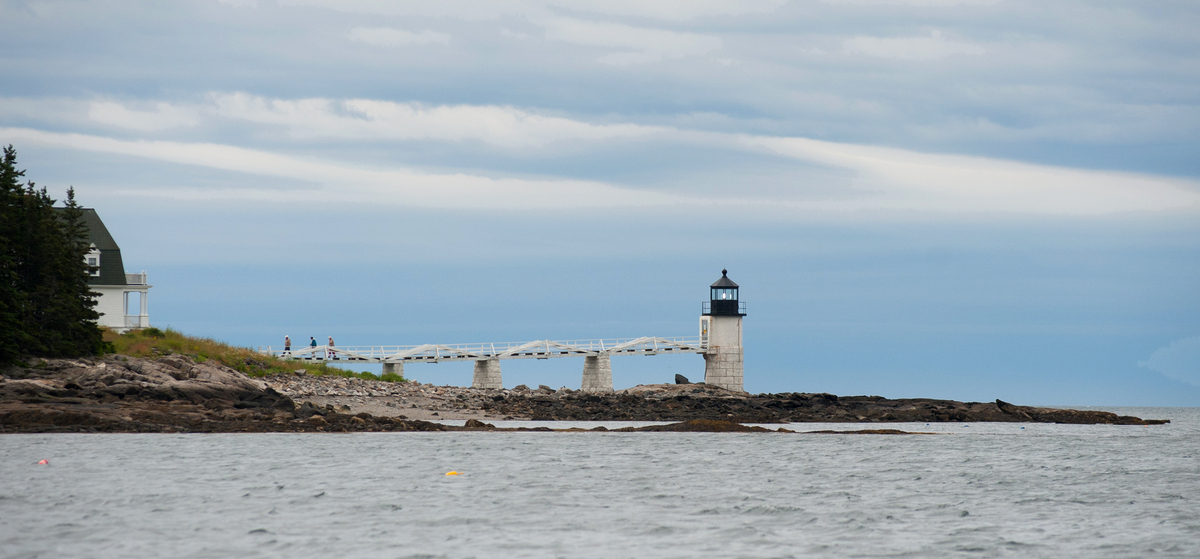 In the movie, Forrest Gump runs down the wooden gangway to the Marshall Point lighthouse.