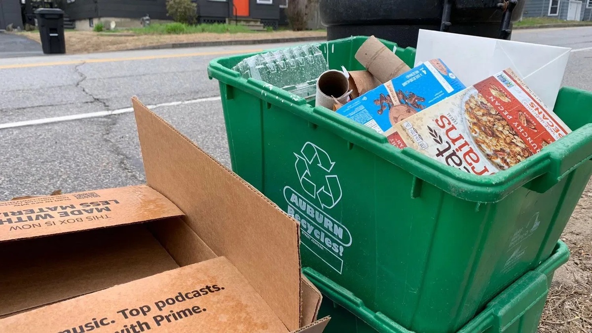 The Auburn recycling program will now operate biweekly and not accept glass or metal.