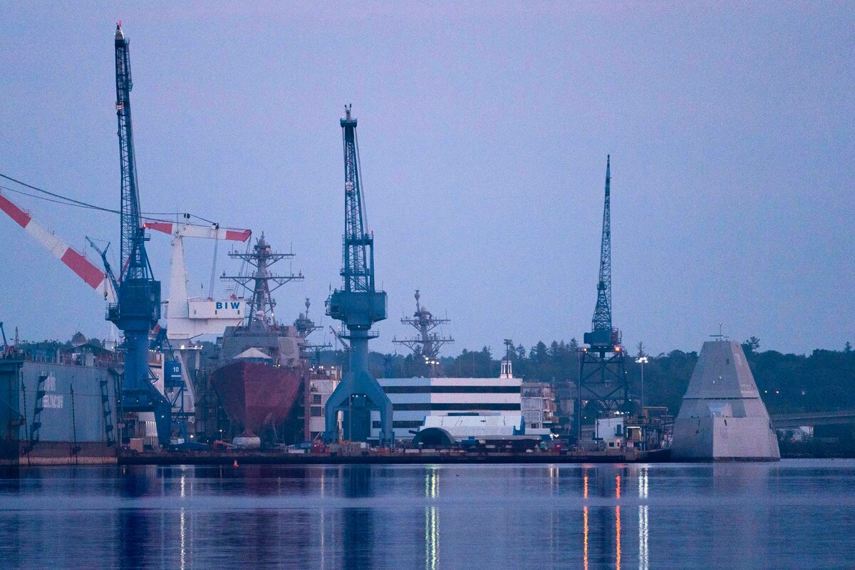 One employee was taken to the hospital to be treated for minor injuries after a weekend fire at Bath Iron Works.