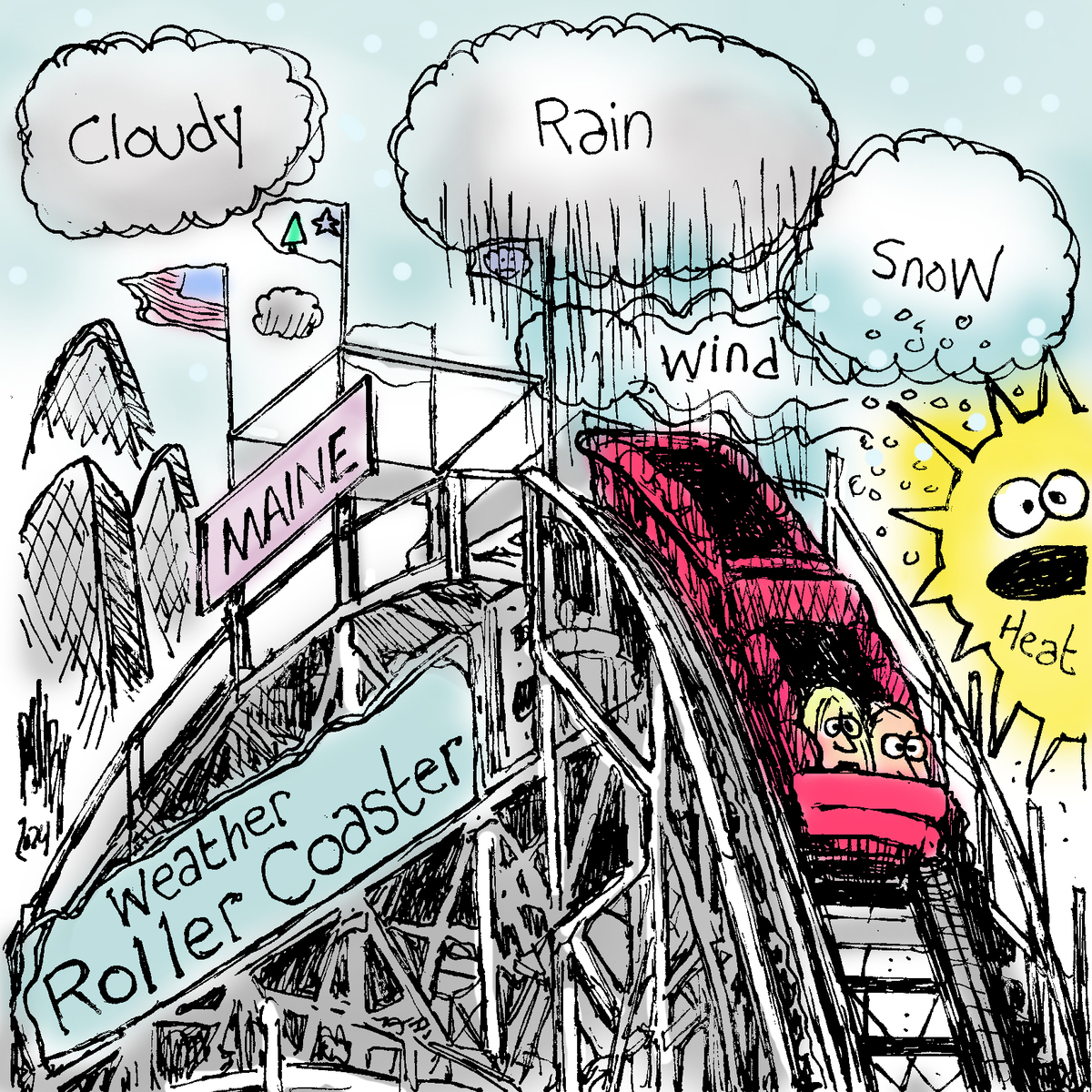 The Maine weather has been a real roller-coaster this week.