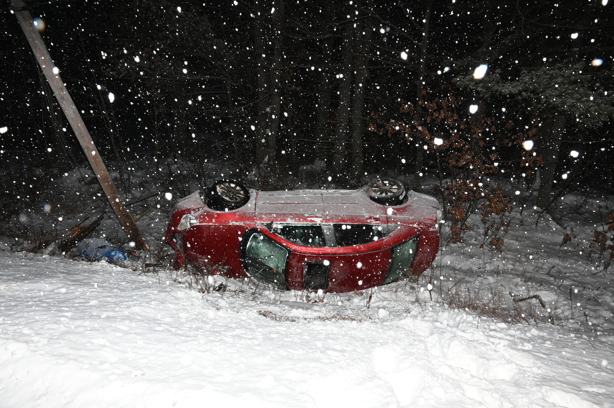 Nathan Locke, 29, allegedly almost struck several vehicles head-on, including a Maine State Police cruiser, during a snowstorm.