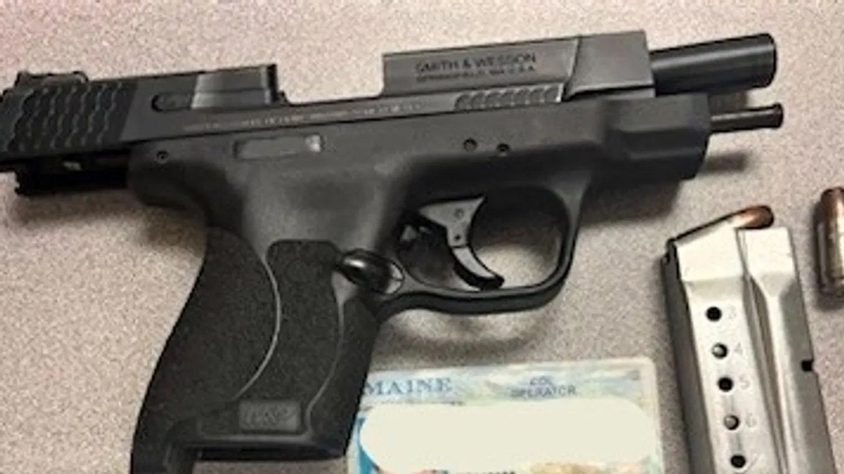 Nine guns were found at the Portland International Jetport last year, up from three the year before.