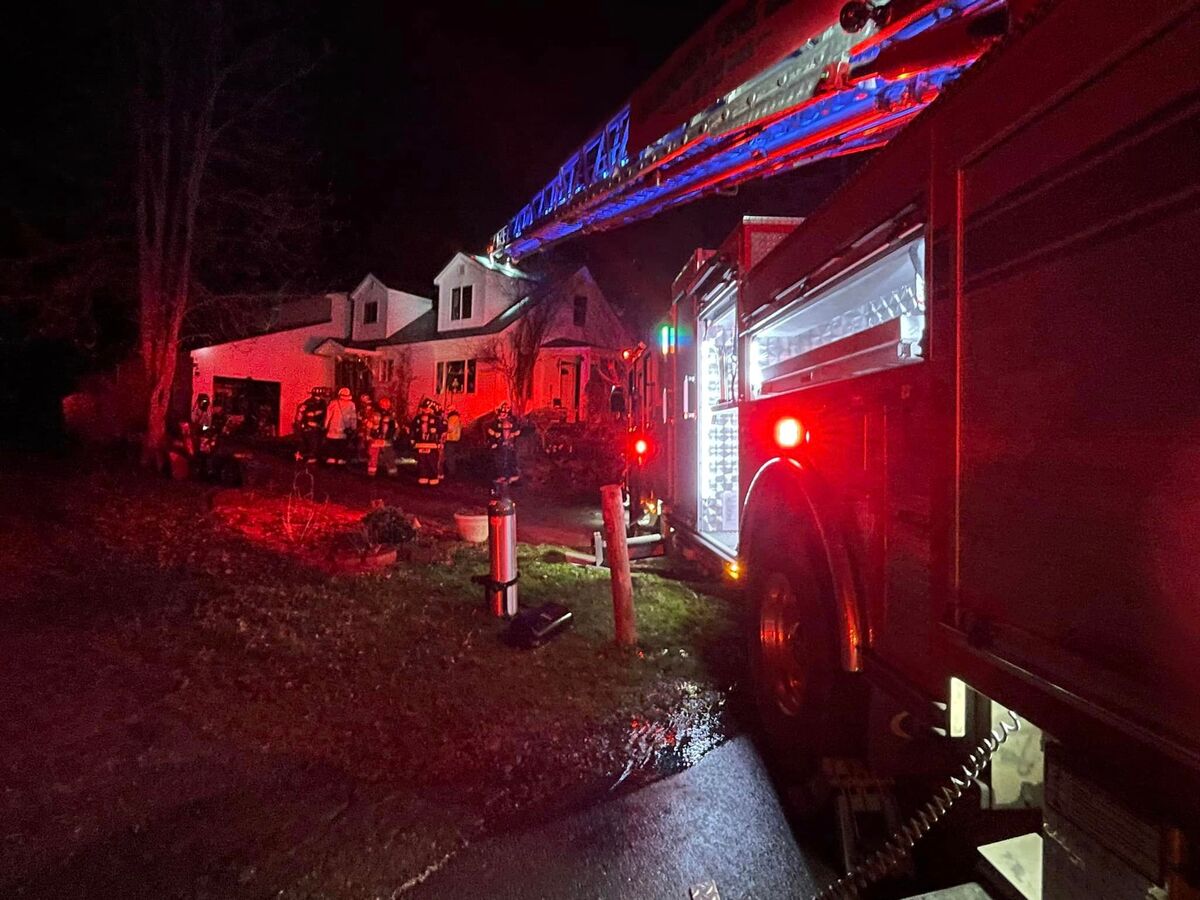 Crews battle late-night fire at Hampden home
