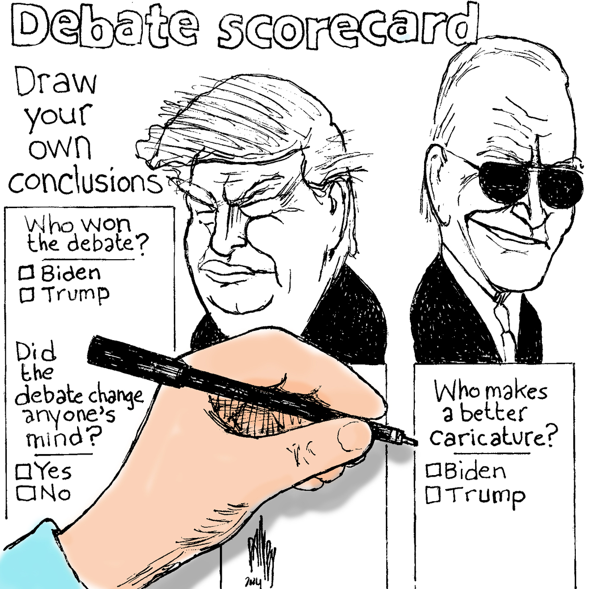 Debate scorecard