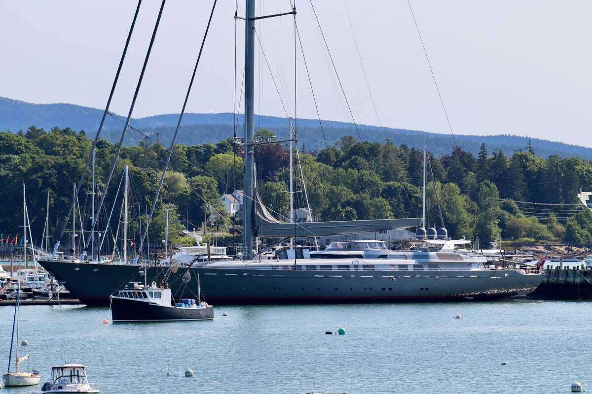 Largest single-mast ship visits Southwest Harbor