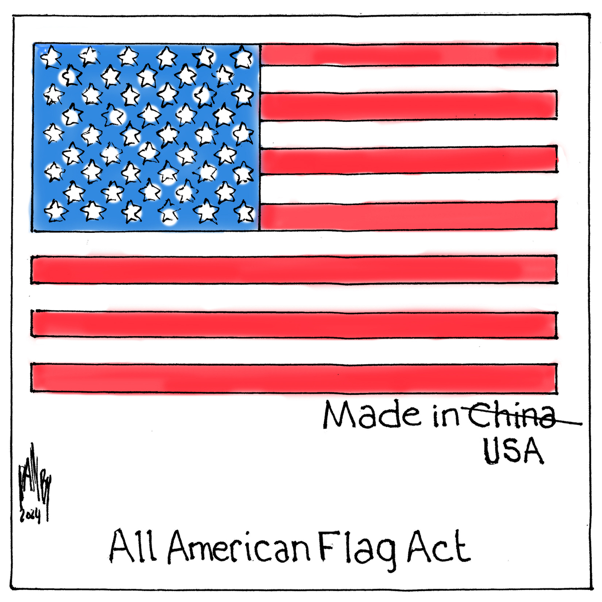 American flags