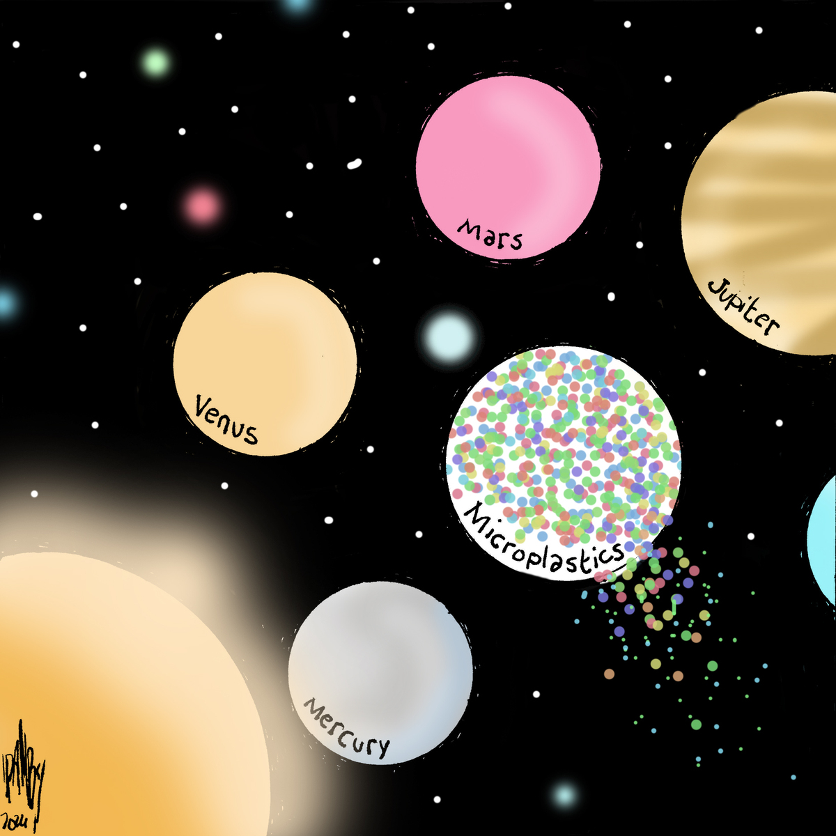 A microplastic world