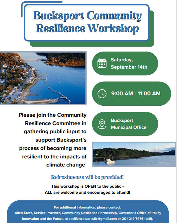 Bucksport schedules Sept. 14 Community Resilience Workshop