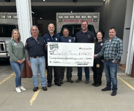 BlueTriton donation will help upgrade Fryeburg Rescue’s aging radios