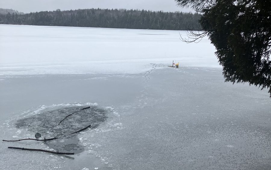 Man rescued after falling through Maine pond ice