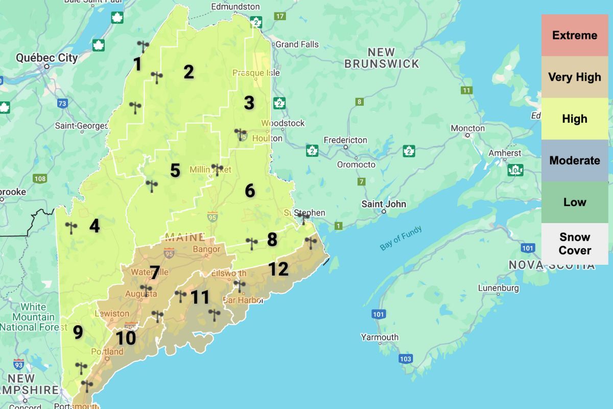 High winds, dry air raise fire danger across Maine