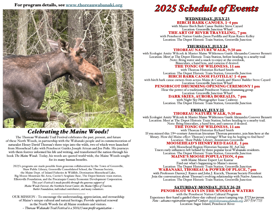 19th annual Thoreau-Wabanaki Trail Festival