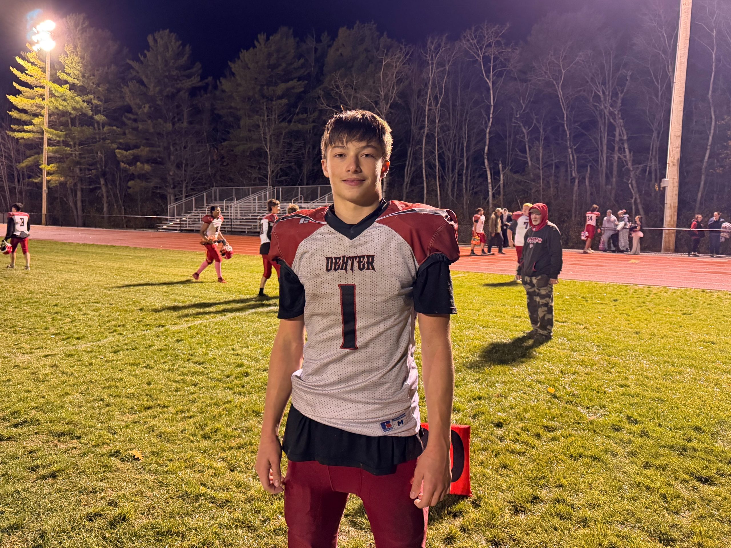 Dexter quarterback scored 5 touchdowns but his best play was throwing a block 