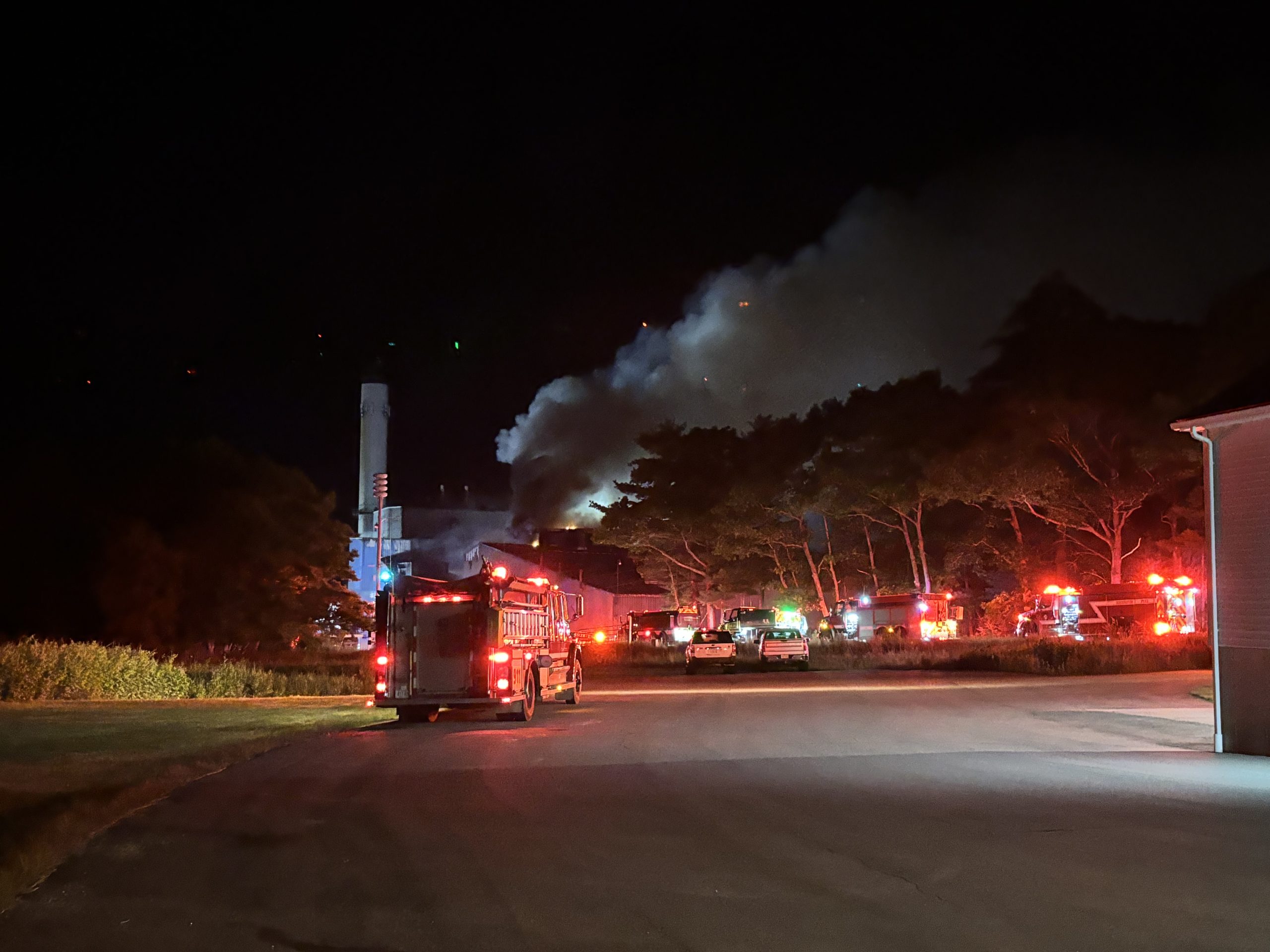 Blaze erupts at Orrington trash plant