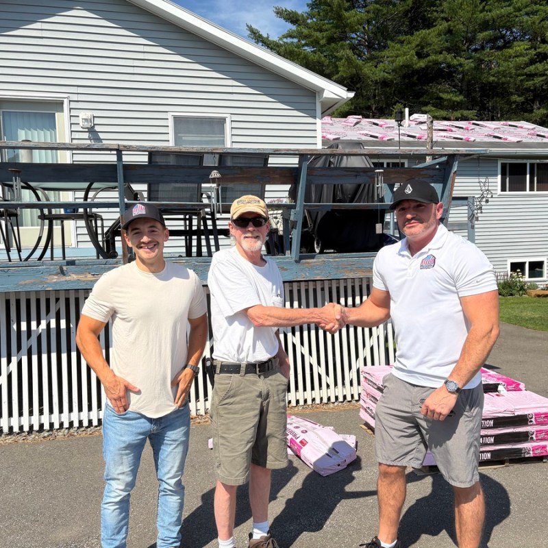 Newport man with cancer receives free roof from Bangor company
