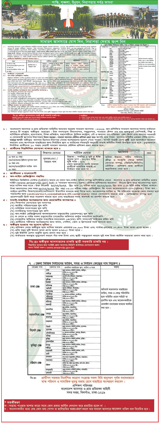 ansar battalion job circular 2022