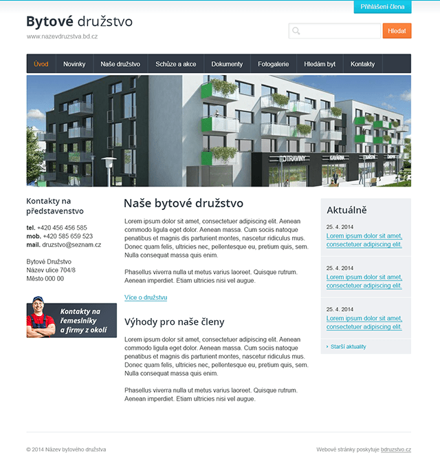 Bdruzstvo Cz Www Stranky Pro Bytove Druzstvo A Spolecenstvi Vlastniku Jednotek