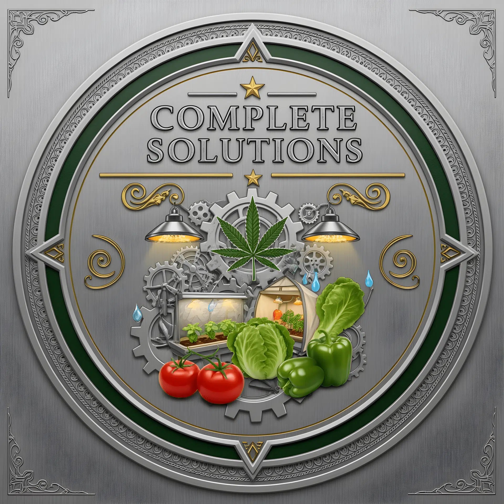 Fresh vegetables grown indoors