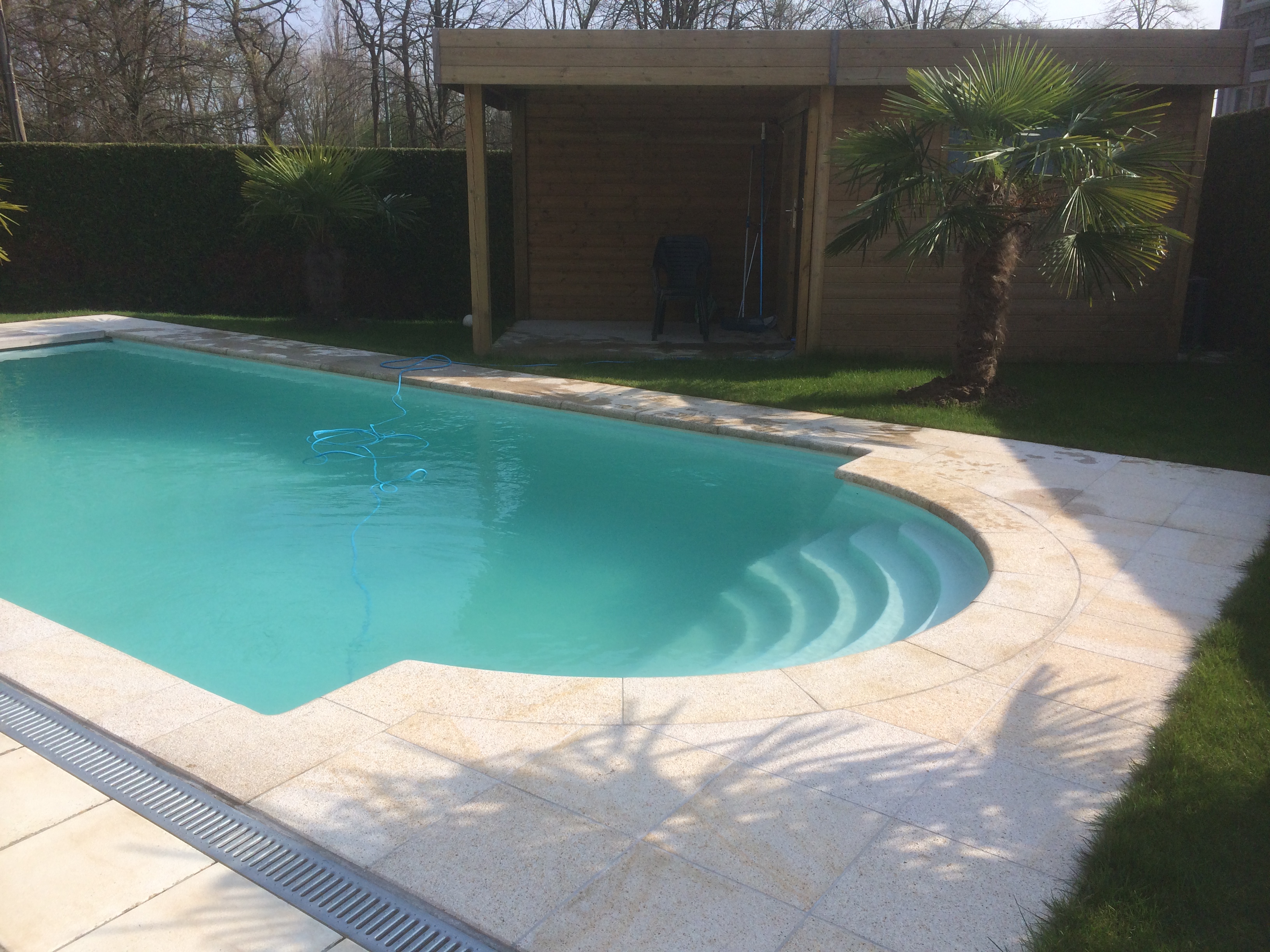 Comment Moderniser Une Piscine Haricot Ou Un Escalier Roman Courbe Piscine Piscine Lagon Margelle Piscine
