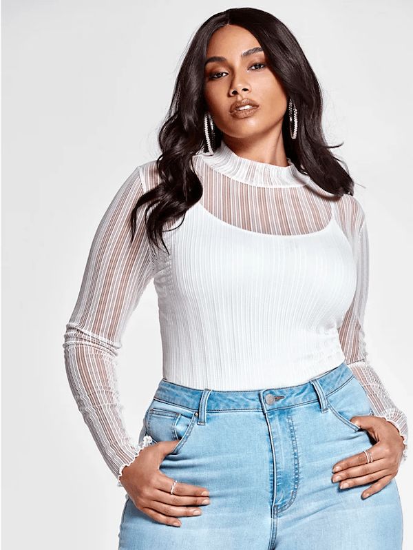 Plus-Size Sheer Tops Shopping Guide 