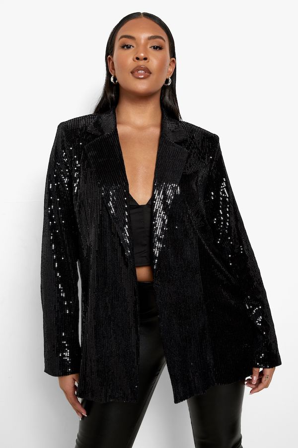 sequin plus size jackets