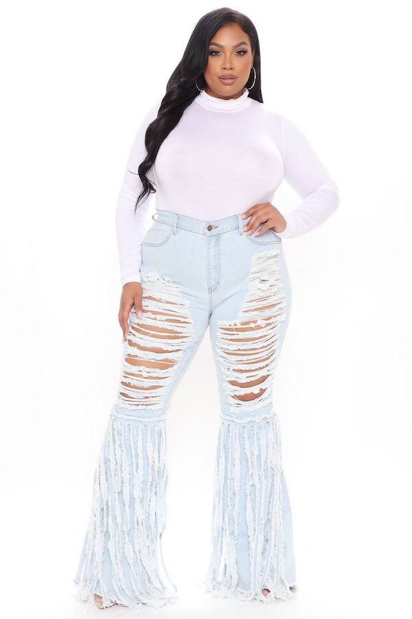 plus size fringe leggings