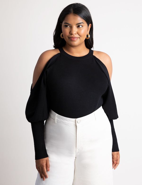 Plus-Size Off-the-Shoulder Sweaters 