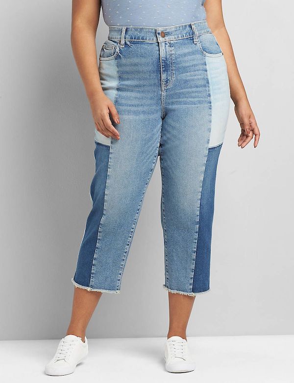 Plus-Size Patchwork Jeans Shopping 