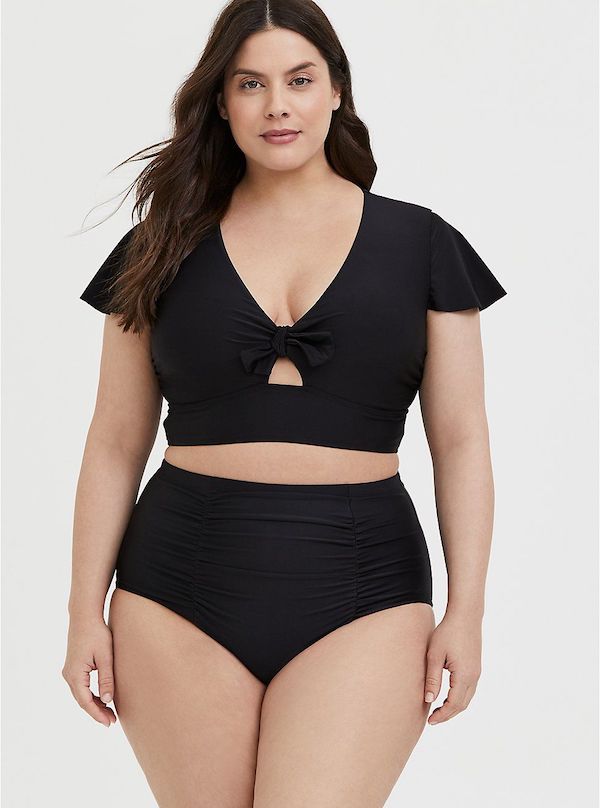 plus size swim with sleeves